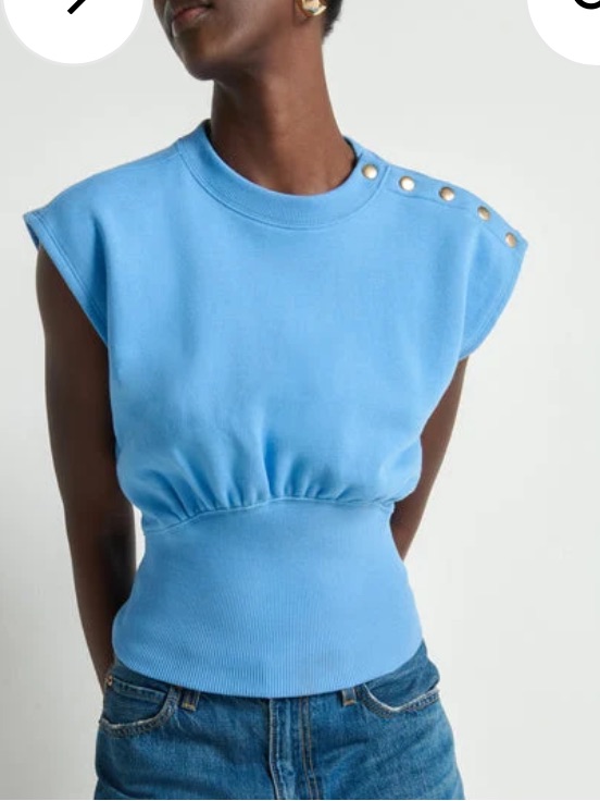 Nation Los Angeles Nadia Waisted Sweatshirt Nwt